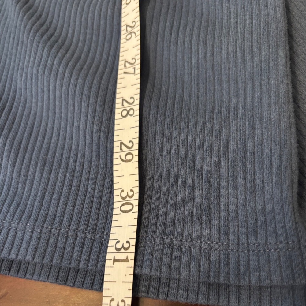 Crewcuts Blue Ribbed Knit Babydoll Dress Long Sleeve  Square Neck ~Girls SZ 12 - Picture 8 of 8